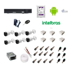 INTELBRAS Câmera De Monitoramento Kit  com 6 câmeras Externas VHC1120B